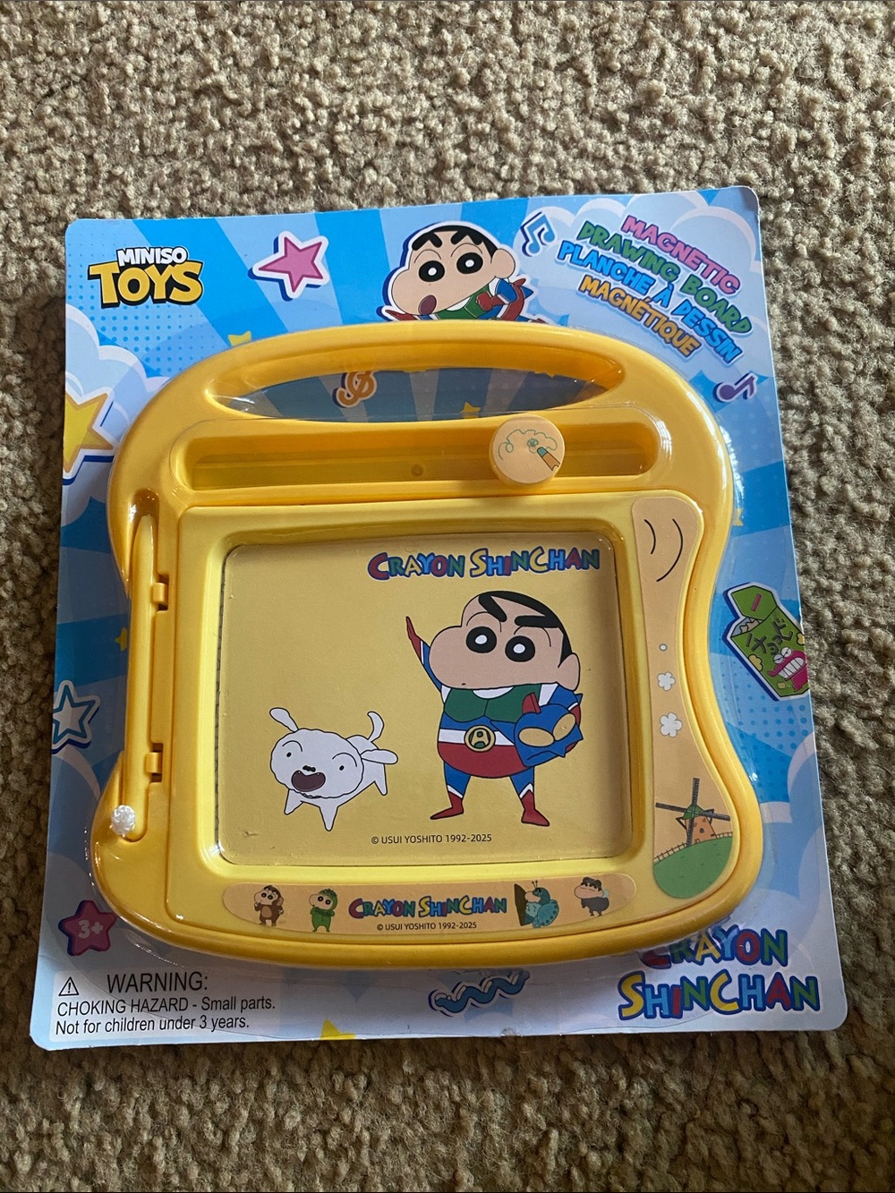 Miniso Crayon Shinchan Magnetic Drawing Board - Yellow